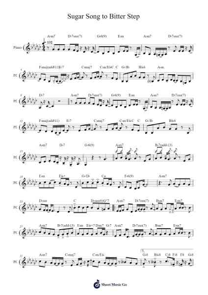 Sugar Song to Bitter Step Sheet Music by Unison Square Garden-Arr.Sukin