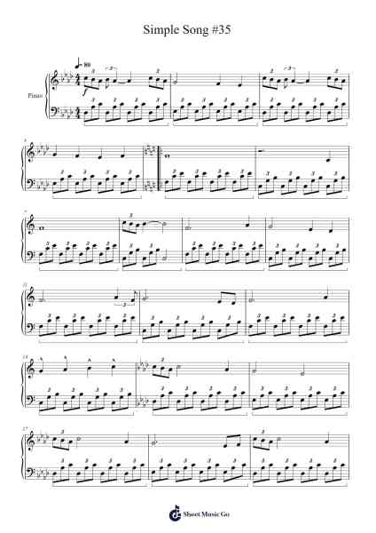 Simple Song #35 Sheet Music by Cashshop-Arr.Pumens Faulkgrant