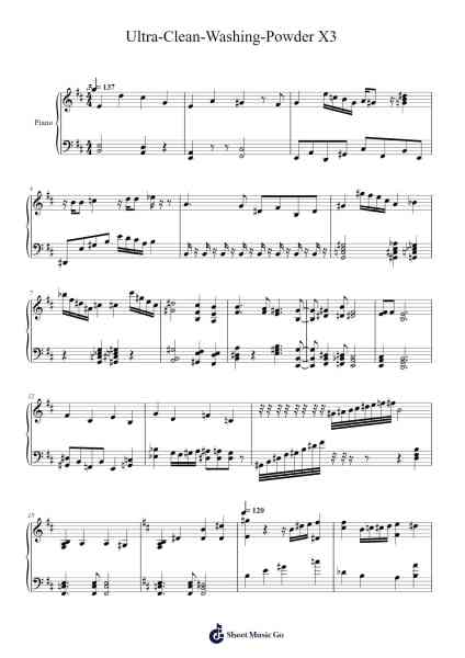 Ultra-Clean-Washing-Powder X3 Sheet Music by Lukas Strauß-Arr.Sainsgen Junebrowne
