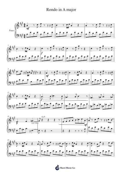 Rondo in A Major Sheet Music by George Hackett-Arr.Trecus Yalelot
