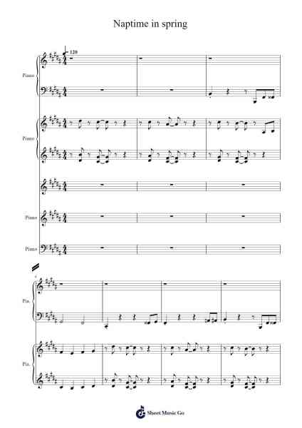 Naptime in spring Sheet Music by BGM PRESIDENT-Arr.Sajoy