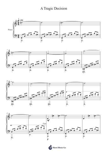 A Tragic Decision Sheet Music by ACE+-Arr.Hebart Timron