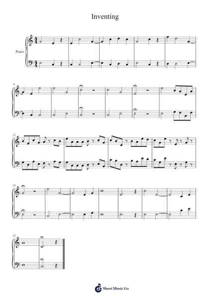 Inventing Sheet Music by -Arr.Ruthfitch Housed