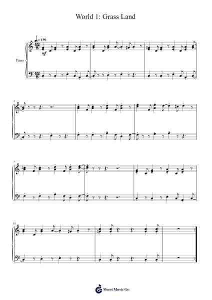 World 1: Grass Land - Super Mario Bros. 3 Sheet Music by Koji Kondo-Arr.Morsedric