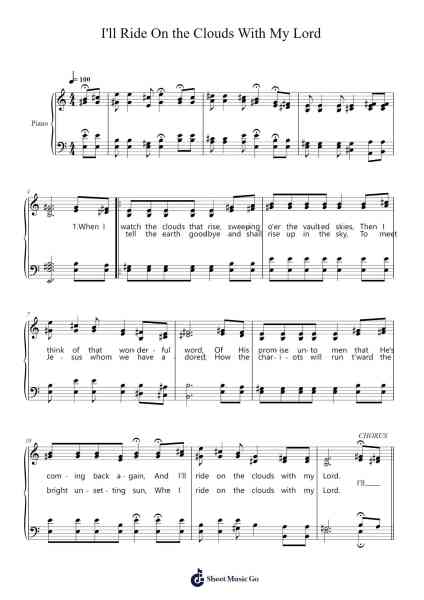 I'll Ride On the Clouds With My Lord Sheet Music by Adger M. Pace-Arr.Pipril
