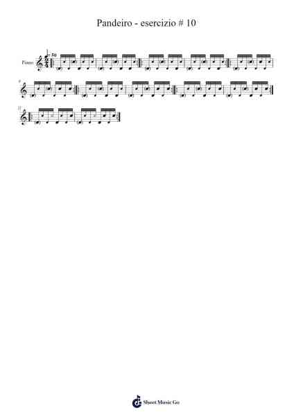 Pandeiro - esercizio # 10 Sheet Music by Jusmax-Arr.Virgreg