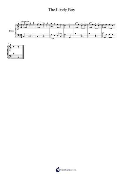 The Lively Boy Sheet Music by Daniel Gottlob Turk-Arr.Agsean