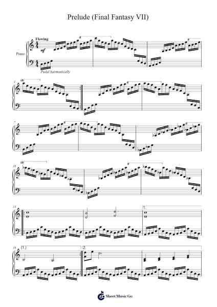 Prelude (Final Fantasy VII) Sheet Music by Nobuo Uematsu-Arr.Selo Lysel