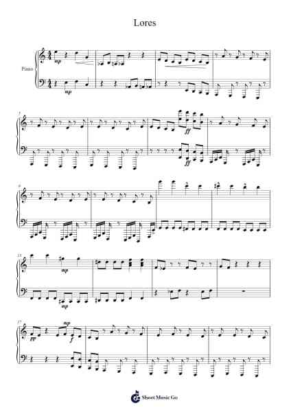 Lores Sheet Music by DonnyWonny74-Arr.Ianlay Hullee