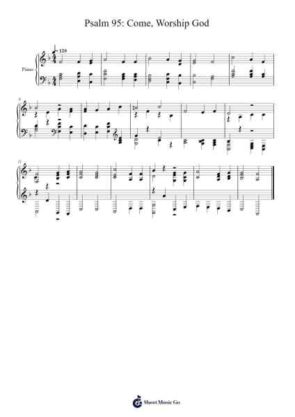 Psalm 95: Come, Worship God Sheet Music by Isaac Watts-Arr.Penstowe Beardwells