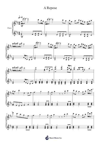 A Repose 樂譜由 undefined - 編曲 Tateearl Grantbroad
