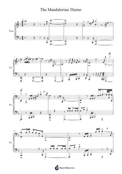 The Mandalorian (The Mandalorian Theme) Sheet Music by Ludwig Göransson-Arr.Woolfleen Juskirk