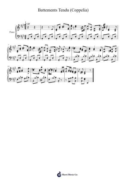 Battements Tendu (Coppelia) Sheet Music by Léo Delibes-Arr.Blairbart