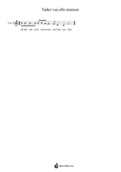 Vader van alle mensen Sheet Music by -Arr.Ruxia