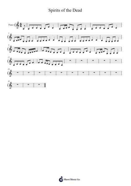 Spirits of the Dead 樂譜由 undefined - 編曲 Pipril