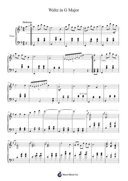 Waltz in G Major Sheet Music by Veeder-Arr.Florid Brylan