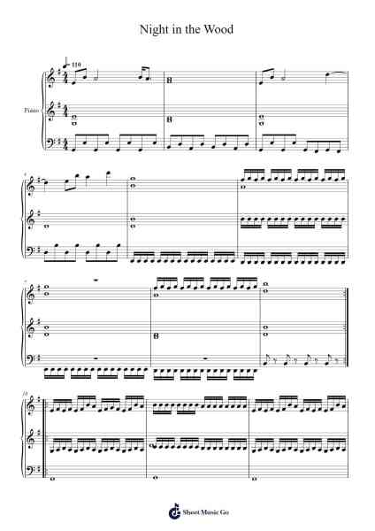 Night in the Wood Sheet Music by Nicolás Norambuena-Arr.Osham Noelchi