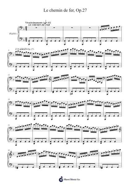 Le chemin de fer, Op. 27 Sheet Music by Charles-Valentin Alkan-Arr.Hugill