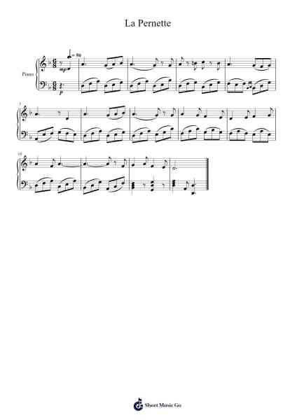 La Pernette Notas de música por Vincent d'Indy-Arr.Huxmons