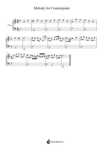 Melody for Counterpoint Sheet Music by Senia Miller-Arr.Phisan Lionelphy