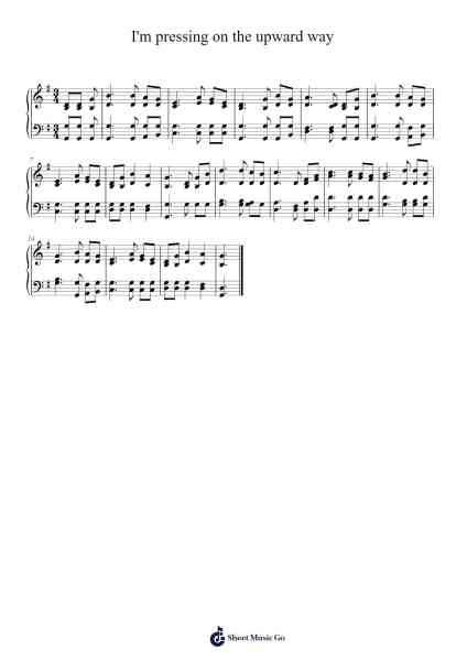 I'm pressing on the upward way Sheet Music by Chas. H. Gabriel-Arr.Pistal