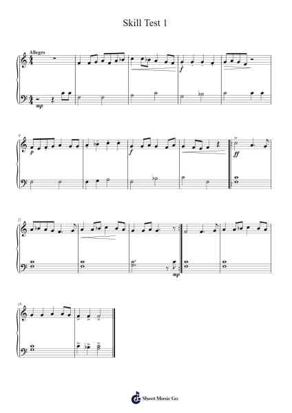 Skill Test 1 Sheet Music by Fauzan-Arr.Leifres