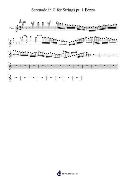 Serenade in C Major for Strings, Op. 48: I. Pezzo in forma di sonatina Sheet Music by Pyotr Ilyich Tchaikovsky-Arr.Cotrene Dilkim
