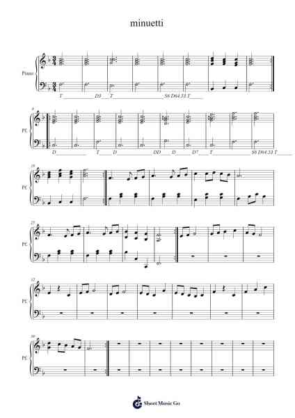 minuetti Sheet Music by Simona Bonacini-Arr.Bushple