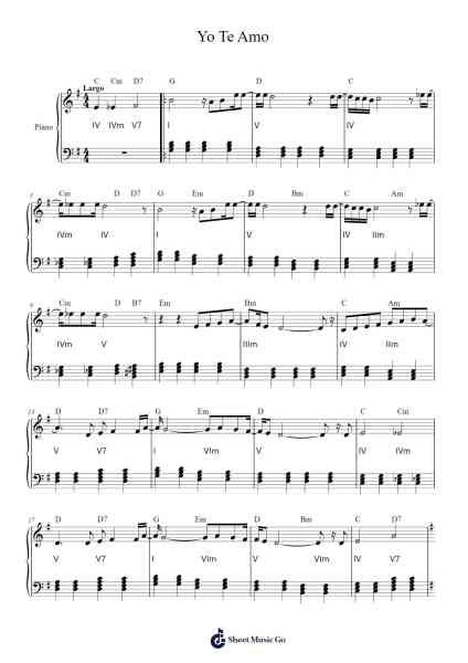 Yo Te Amo Sheet Music by Oscar Rodríguez Bejarano-Arr.Thornnah