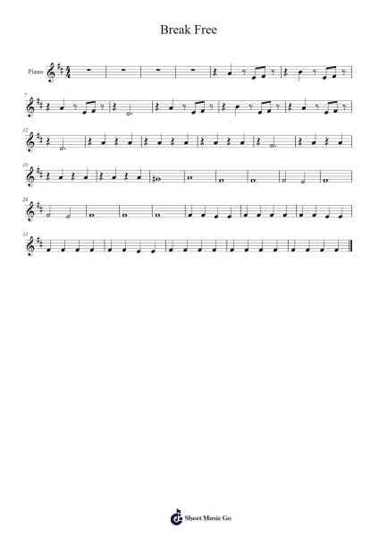 Break Free 楽譜 by -Arr.Sanhan Eipscius