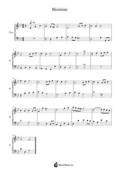 Bicinium Sheet Music by Haendel-Arr.Chrislus Edtience