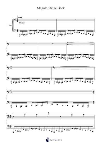 Megalo Strike Back Sheet Music by Toby Fox-Arr.Wesquinn Bunmeg