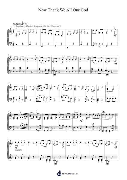 Now Thank We All Our God Sheet Music by Healey Willan/Johann Crüger-Arr.Bardtrid