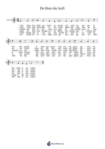 De Heer die leeft Sheet Music by -Arr.Abralph Strares
