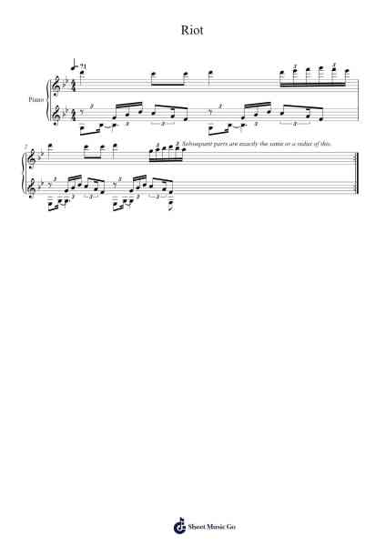 Riot Sheet Music by Lil Durk/Only The Family/Booka600/G Herbo-Arr.Betle