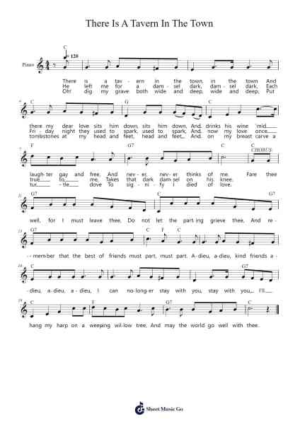 There Is A Tavern In The Town Sheet Music by Pennreg-Arr.Wanje Phoefra