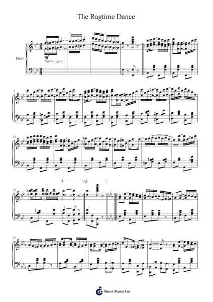 The Ragtime Dance Sheet Music by Scott Joplin-Arr.Bonrian Vanqe