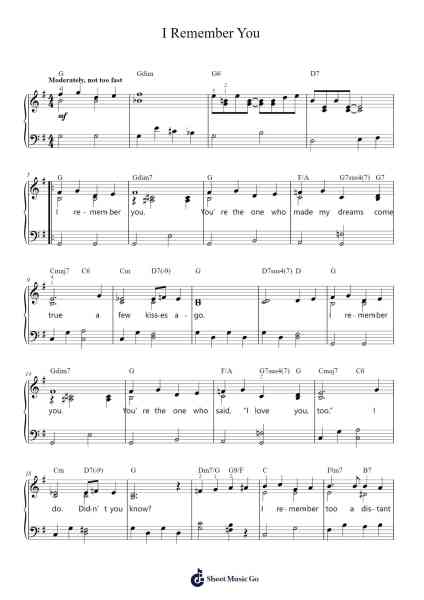 I Remember You Sheet Music oleh Charlie Parker-Arr.Sibylpham Surfer