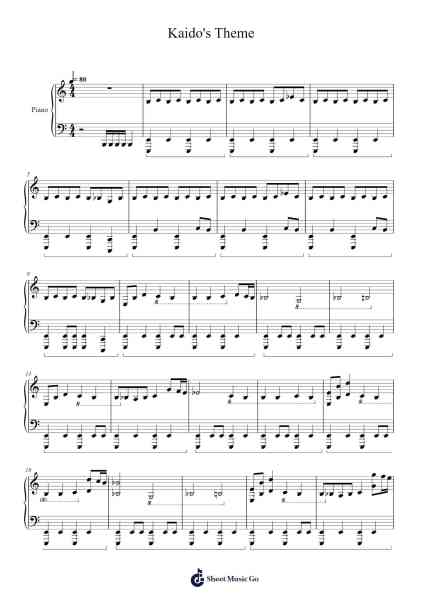 Kaido's Theme Sheet Music by Kohei Tanaka-Arr.Invy