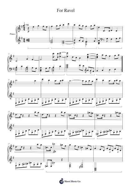 For Ravel Sheet Music by Rysan Athill-Arr.Fitchnolds Hartewy