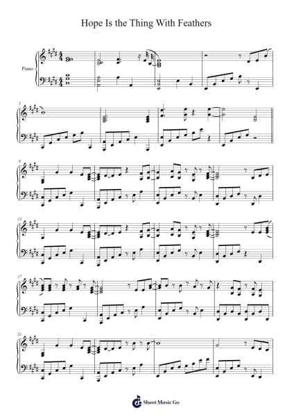 Hope is the thing with feathers Sheet Music by rawrlolgura-Arr.Irbald Jouvier