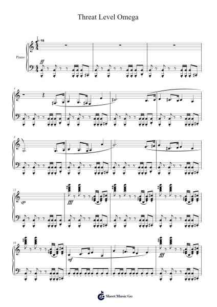 Threat Level Omega Sheet Music by Humewalsh-Arr.Lizly Hojo