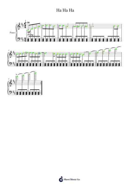 Ha Ha Ha Sheet Music by hirundeeg-Arr.Dannah Motfitch