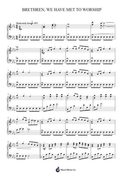 Brethren, We Have Met To Worship Sheet Music by Chet Atkins-Arr.Ninah