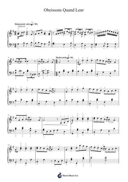 Obeissons Quand Leur Voix Appelle Sheet Music by Jules Massenet-Arr.Odefred