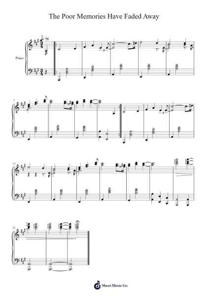 The Poor Memories Have Faded Away Sheet Music by Loudan Stephen Alexenov Stradinoff-Welkinstein-Arr.Alruth