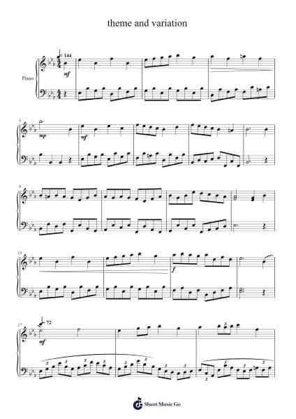 theme and variation Sheet Music by Sofia Garcia/0310-Arr.Blandel