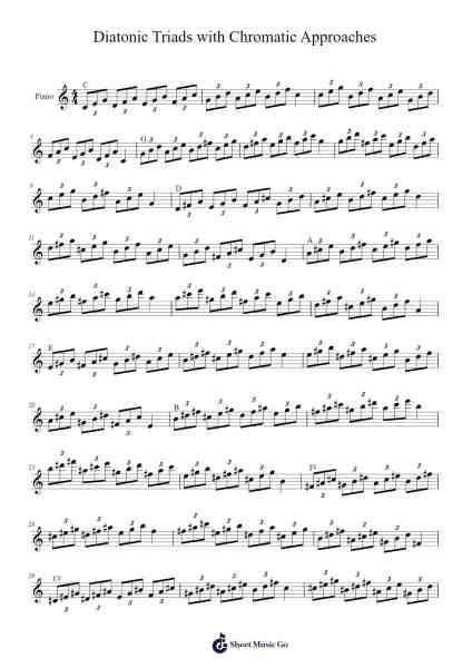 Diatonic Triads with Chromatic Approaches Sheet Music by Ranroll-Arr.Songes