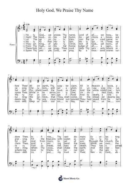 Holy God, We Praise Thy Name Sheet Music by Poundnions-Arr.Wayhume Dwightrey