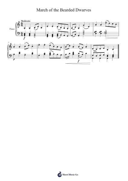 March of the Bearded Dwarves Sheet Music by Nylix Kitland-Arr.Osworth Gosca